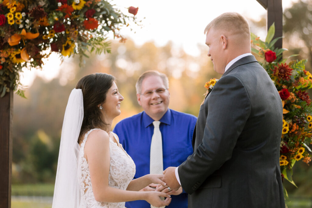 A beautiful ceremony officiated by Ron Crivellone of Smokey Mountain Sounds 